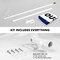 G128 Combo Pack: 6 Feet Tangle Free Spinning Flagpole (White) Open House Flag 3x5 ft Printed 150D Brass Grommets (Flag Included) Aluminum Flag Pole
